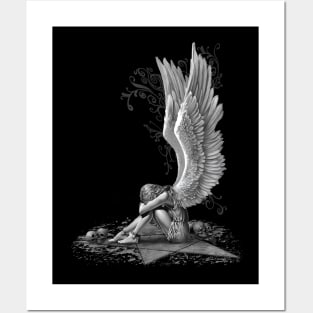 Spiral Original - Enslaved Angel - Gothic Angel Posters and Art